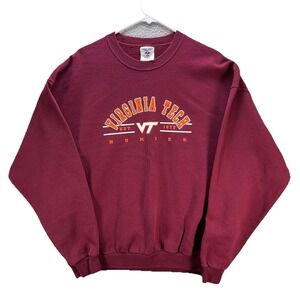 Vintage Virginia Tech Hokies Sweatshirt Adult Large Crewneck NCAA Jerzees